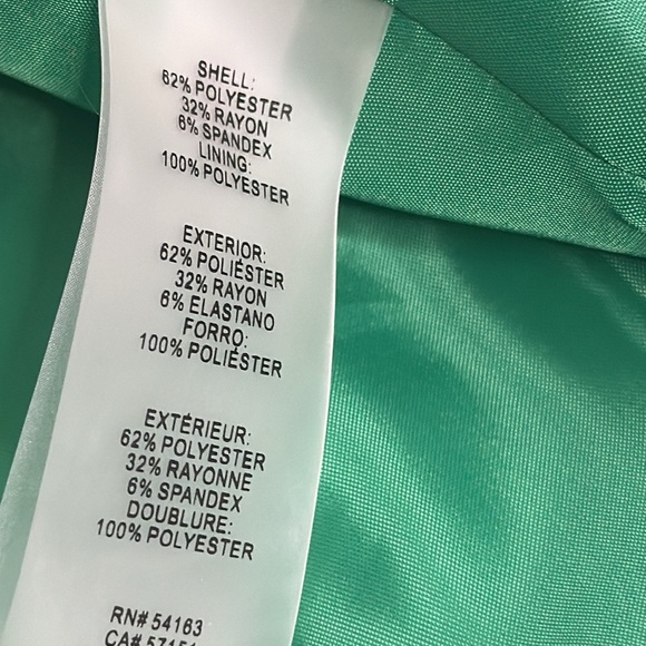 Karl lagerfeld green metallic button jacket size 6 - Picture 10 of 11